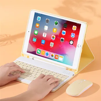 Modny pokrowiec na keyboard iPad Mini Mini 5 4 klawiatura Bluetooth dla Apple iPad Mini 4 5 Etui na tablet z uchwytem na długopis mysz