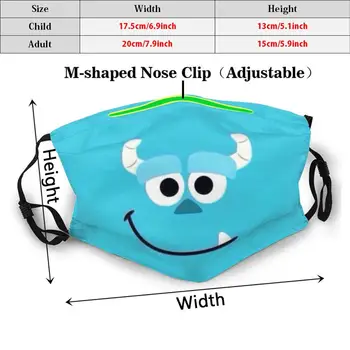 Monster Inc Lovers Print Są Zmywalni Filter Anti Dust Mouth Mask Monsters Inc Pixar Monster Inc Mike Mike Wazowski Funny Monsters