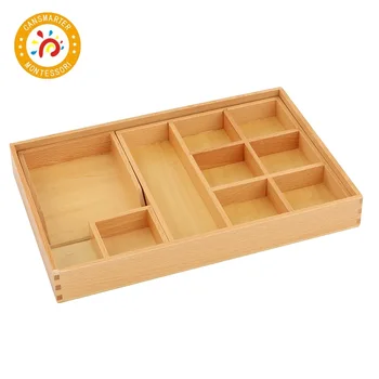 Montessori materiał drewniany klej i pasta skrzynia podręczniki szuflada do przechowywania kina klasy zabawka dla dzieci