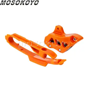 Motocross pomarańczowy łańcuch prowadnica gwardia łańcuch suwak straż dla SX SXF SMR XC XC-F 125 250 350 450 2011-2019 Swingarm Guard