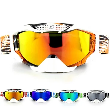 Motocykl okulary okulary wymienne soczewki motocross punkty off-road ATV Dirt Bike Moto okulary Narciarskie Snowboard gogle