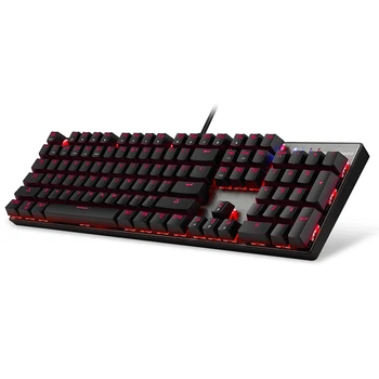 Motospeed Gaming klawiatura mechaniczna niebieski czerwony przełącznik 104key przewodowe klawiatury Anti-ghosting RGB podświetlenie dla gracza PC komputer