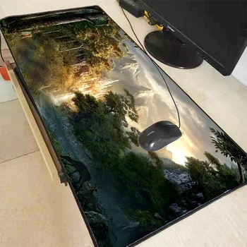 MRG Deer In Forest Computer Mouse Pad Gaming Large Gamer XXL Mause Carpet PC Desk Mat Keyboard