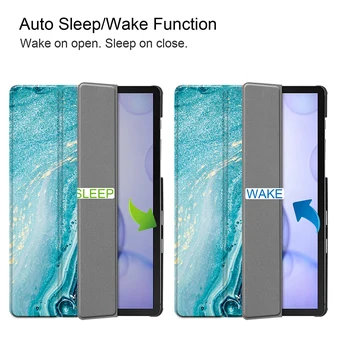 MTT dla Samsung Galaxy Tab S6 10.5 Tablet Case SM-T860 T865 T867 2019 PU Leather Flip Stand Smart Cover Funda Auto Sleep/Wake