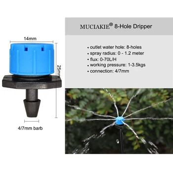 MUCIAKIE 5-50m Micro Drip Irrigation System Plant Self Automatic Watering Timer Garden Hose Watering Kits w regulowany kroplownik