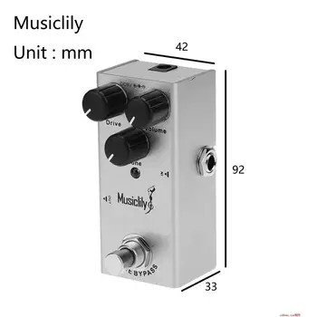 Musiclily Basic Mini Electric Guitar Effects Pedal DC 9V Adapter Powered True Bypass, Vintage Phase