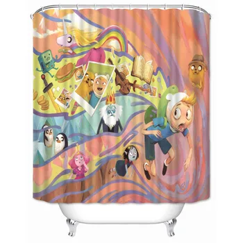 Musife Custom Highquality Adventure Time Shower Curtain Wodoodporna Łazienka Tkanina Poliestrowa Zasłona Prysznicowa Do Łazienki
