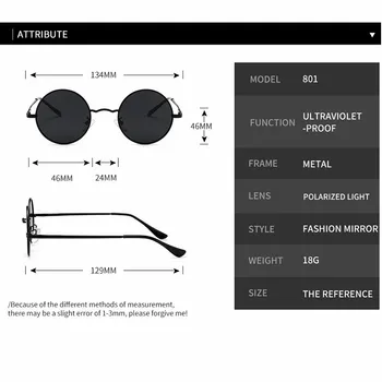 MYT0279 marka projektant okrągłe okulary polaryzacyjne Mężczyźni Kobiety retro okulary mężczyzna kobieta metalowy stelaż okulary jazdy UV400