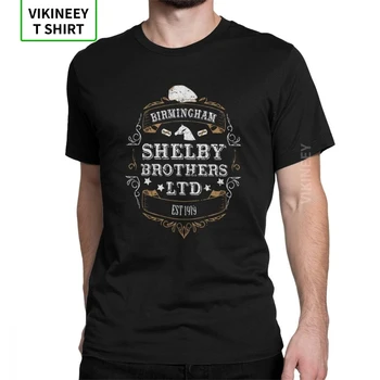 Męska koszulka Peaky Blinders Shelby Brothers LTD Funny Short Sleeve Tee Shirt Crew Neck Tops bawełna graficzny t-shirt