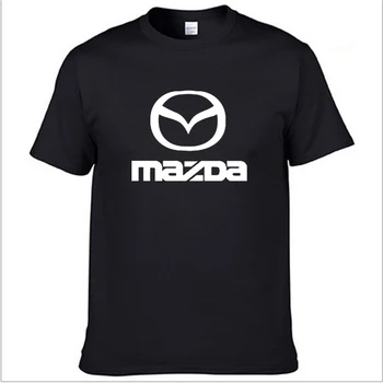 Męska koszulka z krótkim rękawem Mazda Car Logo letnia dorywczo męska bawełniana koszulka w jednolitym kolorze moda hip-hop Harajuku odzież Męska