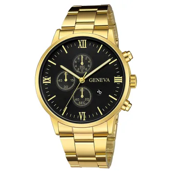 Męski zegarek luksusowej marki Auto Date Gold męskie zegarki Sportowe zegarek kwarcowy Men relogio masculino erkek kol saati