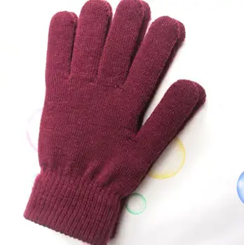 Męskie ciepłe rękawiczki zima gęstnieje plus aksamit elastyczność drutach rękawiczki