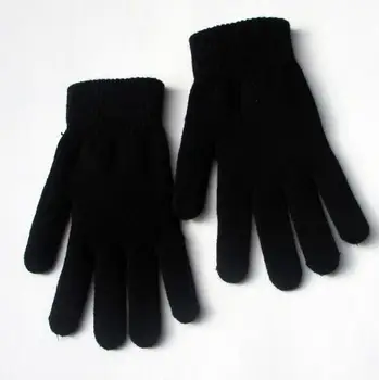 Męskie ciepłe rękawiczki zima gęstnieje plus aksamit elastyczność drutach rękawiczki