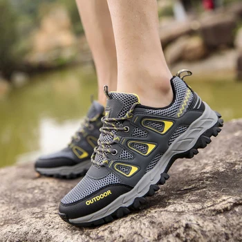 Męskie meble turystyczne buty wiosna lato przewiewna Siatka oddychająca wodoodporna antypoślizgowa wspinaczkowa buty Man Trekking Trail buty do biegania