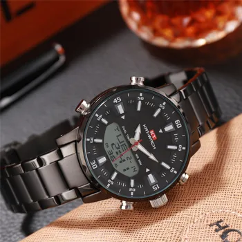 Męskie zegarki Top luksusowej marki Męskie zegarki sportowe męskie led cyfrowy zegarek kwarcowy zegarek wodoodporny zegarki wojskowe czarny waches