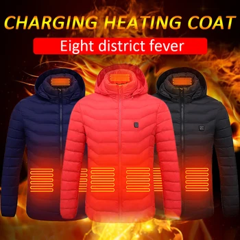 Mężczyzna kobiety z podgrzewaną wodą kurtka USB ładowanie z podgrzewaną wodą odporne na zimno Zima cieplna ciepła czarna kurtka elektryczne wyposażenie zewnętrzne Azjatycki rozmiar