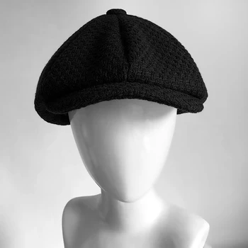 Mężczyźni brytyjski styl ośmiokątny kapelusze Zimowa wełniana czapka Gatsby czapka bluszcz kapelusz Golf jazda jesień kobiety bawełna płaskie czapki dziennikarza BLM201