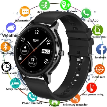 Mężczyźni Kobiety inteligentne zegarki 2020 wodoodporny monitor ciśnienia krwi Smartwatch krokomierz fitness tracker WhatsApp zegar dla systemu Android IOS