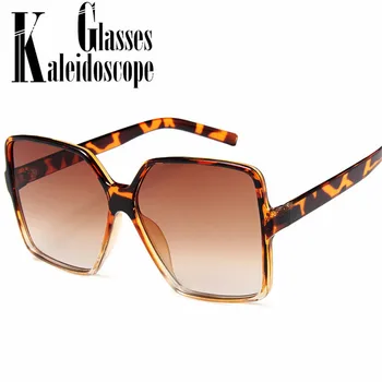 Na przewymiarowany okulary Kobiety luksusowej marki Vintage duża ramka okulary cieniowane odcienie Czarno Różowe okulary UV400 okulary damskie