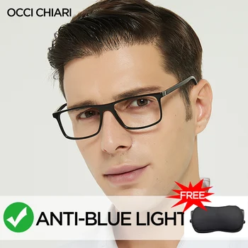 Nadmiernego oświetlenia komputerowe okulary mężczyźni TR90 anty niebieskie promienie okulary przezroczyste soczewki przepis światło niebieskie okulary ramka optyczna klacz