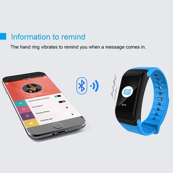 NAIKU F1Plus inteligentny bransoletka kolorowy ekran ciśnienie krwi fitness-tracker monitor rytmu serca Smart Band Sport dla Androida i IOS