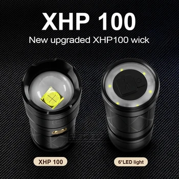 Najmocniejszy latarka XHP100 18650 led torch light usb zoom flash light XHP90 akumulator ręczny światło lampa warsztatowa obozowe światła