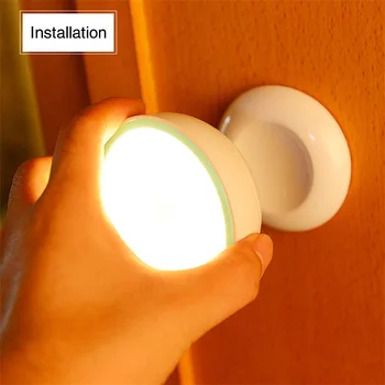 Najnowszy Led USB Akumulator czujnik ruchu aktywowany kinkiet Night Light indukcyjna lampa do szafy w przedpokoju szafy