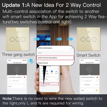 Najnowszy Smart Wifi Touch Switch Smart Home 1/2/3 Gang Light Bluetooth Switch obsługa Alexa Tuya App 433RF Remote Backlight Switch
