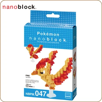 Nanoblock Pokemon Pikachu NBPM_047 ogień 190шт anime kreskówki Diament mini микроблок klocki cegły zabawki, gry