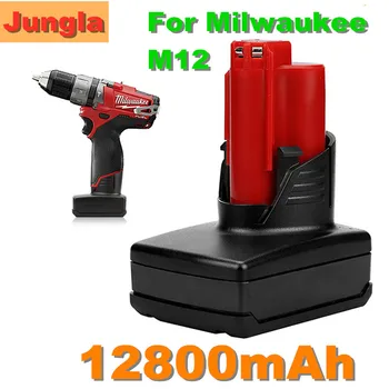 Narzędzia akumulatorowe dużej pojemności do Milwaukee M12 12v 12800mah Akumulator litowo-jonowy elektronarzędzia wymiana baterii bateria L10