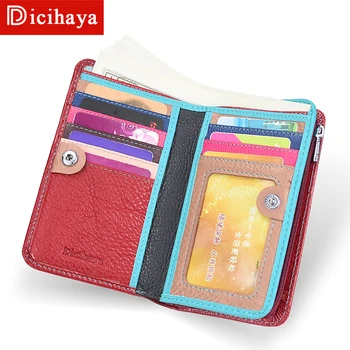 Naturalna skóra kobiety portfel strzała mały i cienki Monety przewodnik portfel damskie portfele posiadaczy kart luksusowej marki portfele designerski portfel