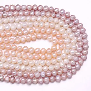 Naturalne słodkowodne perły koraliki wysoka jakość 36 cm cios luźne koraliki dla kobiet tworzenia biżuterii DIY naszyjnik bransoletka akcesoria