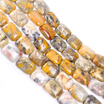 Naturalny kamień kwadratowy kształt luźne koraliki Kryształ półprodukty łańcuch koralik do tworzenia biżuterii DIY bransoletka naszyjnik akcesoria