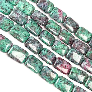 Naturalny kamień kwadratowy kształt luźne koraliki Kryształ półprodukty łańcuch koralik do tworzenia biżuterii DIY bransoletka naszyjnik akcesoria