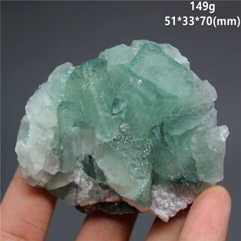 Naturalny rzadki niebiesko-zielony fluoryt klaster mineralny Kryształ próbki kamieni i kryształów zdrowe Kryształ