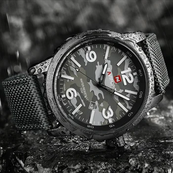 NAVIFORCE Brand New Luxury Casual męski zegarek analogowy wojskowe zegarki sportowe zegarek kwarcowy męski zegarek Relogio Masculino Montre Homme