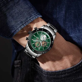 NAVIFORCE męskie zegarki Top Luxury Brand Sport chronograph zegarek Wodoodporny zegarek Kwarcowy zegarek ze stali nierdzewnej Relogio Masculino