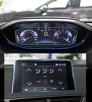 Nawigacja samochodowa szkło hartowane ekran LCD folia ochronna naklejka deska rozdzielcza straż dla Peugeot 3008 5008 2017 2018 2019 akcesoria