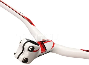 NESS Carbon Fiber Bicycle MTB One-shaped Integrated Handlebar With Stem Bike Mountain Riser Handlebar