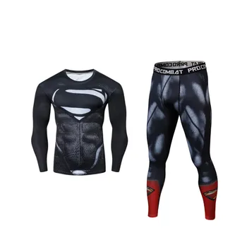 Neuropatia kompresji t-shirt mężczyźni VS PK Sports 3D fitness dres MMA, Rashguard biegowe rajstopy BJJ boks zestawy Muay Thai MMA Fightwear
