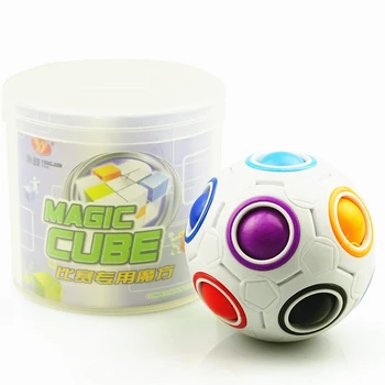 New YJ Creative Magic Cube YJ Rainbow balls Puzzle magic cube Football cube neocubo magico zabawki edukacyjne dla dzieci Kids