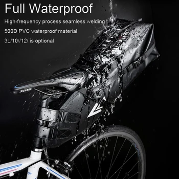 NEWBOLER rower wodoodporny rower siodło torby odblaskowe dużej pojemności składany ogon os worek jazda na Rowerze MTB bagażnik Паньер czarny