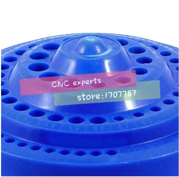 NFLC okrągły kształt plastikowe twarde etui do przechowywania wierteł - niebieski/Gules
