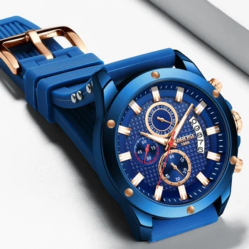 NIBOSI 2333 VIP męskie zegarki najlepsze marki luksusowych silikonowe Montre Homme Relogio Masculino