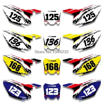NICECNC Custom Number Plate Background Graphics Sticker & Decal For Honda CRF450R CRF450 2013 2016 CRF 450 450R
