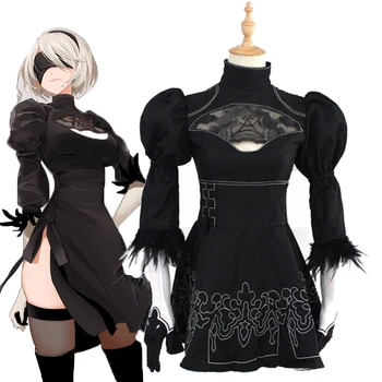 Nie Automata YoRHa No. 2 Type B Cosplay Costume 2B Sexy Black Outfit Anime Games Suit Women Girls Halloween Party Fancy Dress