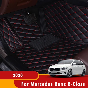 Niestandardowe Dywaniki Samochodowe Do Mercedes Benz B-Class 2020 Sztuczna Skóra Dywany Samochodowe Akcesoria Dekoracji Wnętrz Stylizacja Dywan