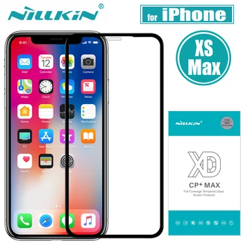 Nilkin dla iPhone XS Max hartowane szkło screen protector Nillkin XD CP+MAX pełne pokrycie przezroczyste szkło Флим dla Apple iPhone X Max