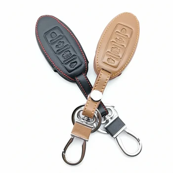 Nissan Qashqai J10 J11 X-Trail t31 t32 kicks Tiida dla Infiniti EX FX G25 G37 FX35 EX25 keyless Leather Car Key Cover Case