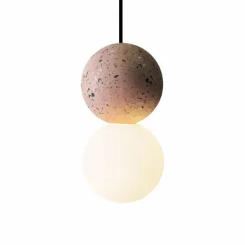 Nordic Simplicity wisząca cement lampa wisząca LED G9 Nowoczesne lampy wiszące do sypialni szafki Графские lampy do jadalni